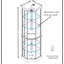 Vitrine d'angle vitrée lumineuse avec tablettes réglables-1876759714