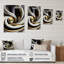 Or noir et blanc vitrail I - abstrait spirales sur toile, art mural-87394742-87394746-119283669