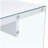 The top of the coffee table is made of MDF and white stickers, and the sides are clear tempered glass-59144805
