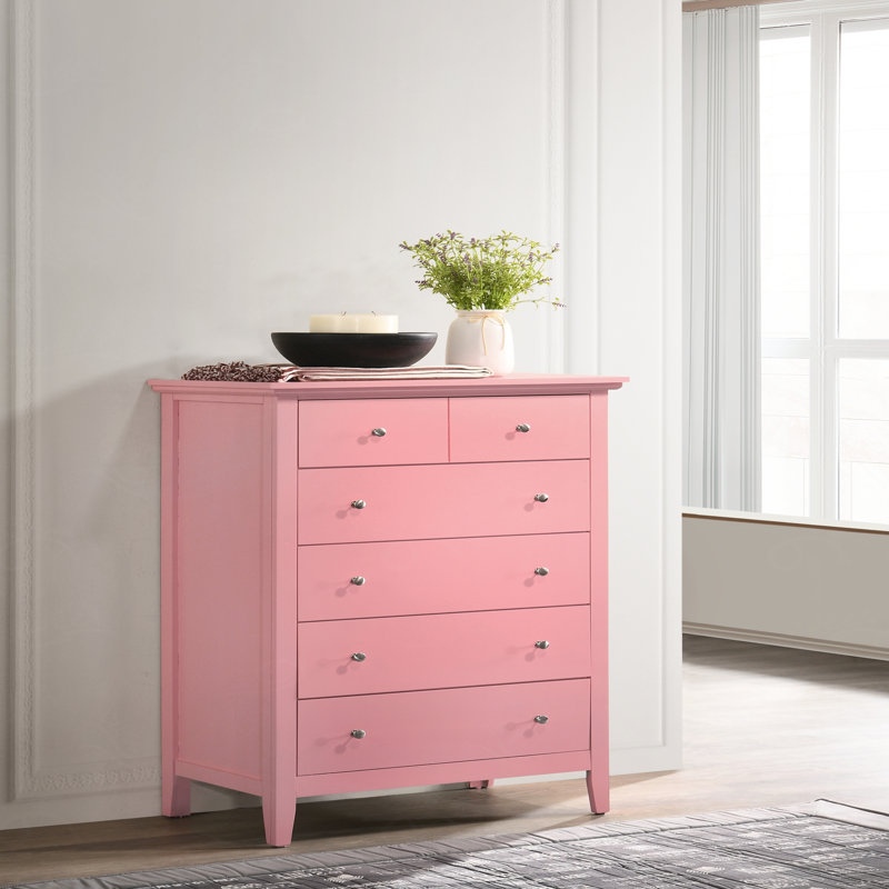 Charmant coffre de rangement rose pour tout espace, Pink