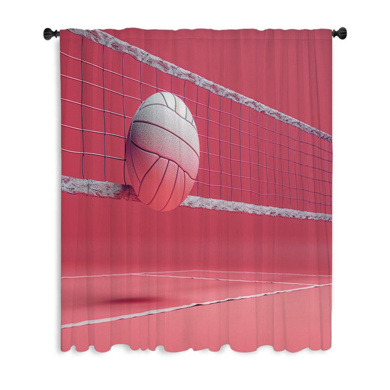 Rideau transparent en polyester Nelis, L 50 po x L 96 po