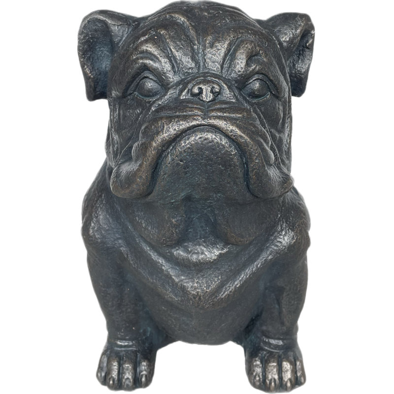 Statue de jardin assise, Gris foncé