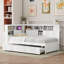 Lit de jour simple avec couchette, station de charge et rangement-170793382