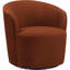 Fauteuil pivotant rembourré Bold Burnt Orange