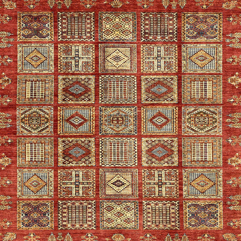 Tapis abstrait 407, Carré 5 pi