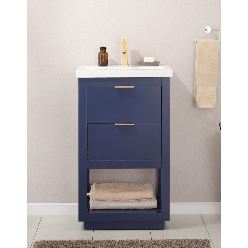 Ensemble de meuble-lavabo simple 20 po Eanes, Bleu