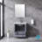 Volez 30 in W x 18.25 in D Single Bath Vanity, White Ceramic Top, 28 in Mirror and Chrome Faucet Set-51244965
