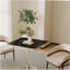 Table carrée bistro moderne tulipe 31,5 pouces avec plateau en faux marbre, facile à assembler, structure en métal robuste