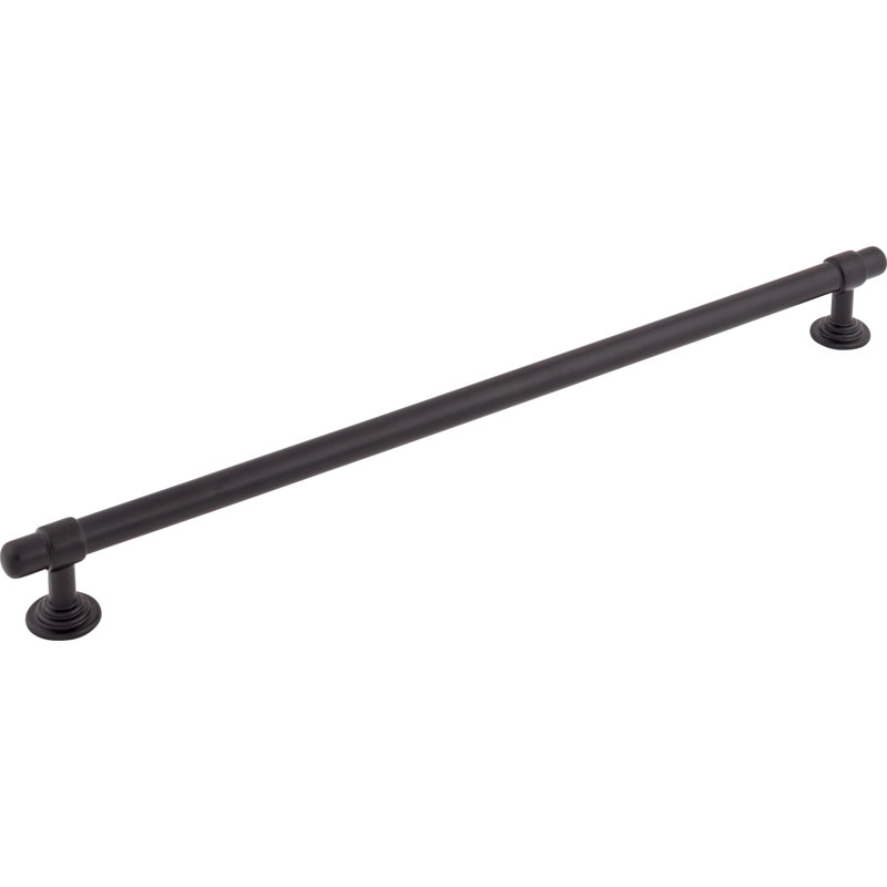 Ellis 5 1/16" Center to Center Bar Pull, Flat Black, 12" Center to Center