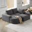 Canapé modulaire incurvé de 99 po en chenille avec méridienne et canapé en forme de L avec sièges profonds, canapé modulaire en chenille de 99 po pour le salon et la chambre à coucher, aucun assemblage requis-1393742748