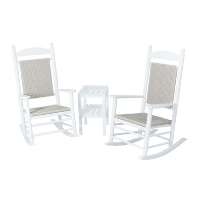 POLYWOOD Jefferson 3-Piece Woven Rocker Set