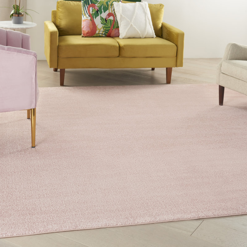 Tapis rose Yolonda, Carré 9 pi Carré
