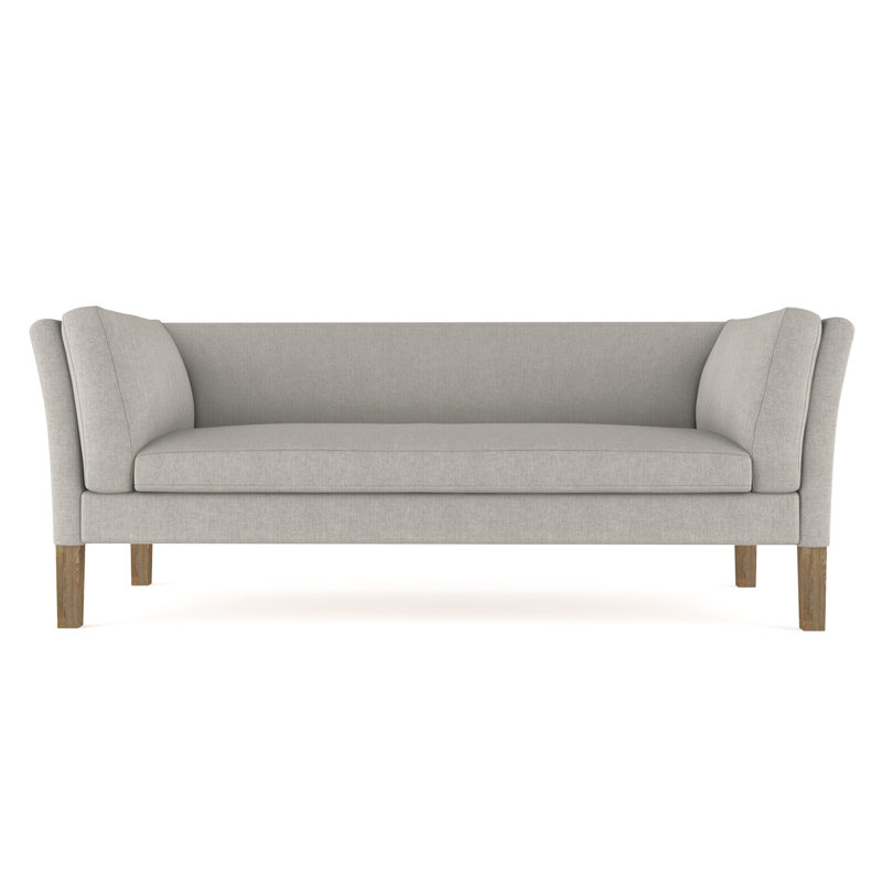 Canapé Charlton, Lin à tissage carré argenté, Naturel, H 31 po x l 108 po x P 40 po
