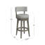 Tabouret pivotant en bois Wendover-561389090