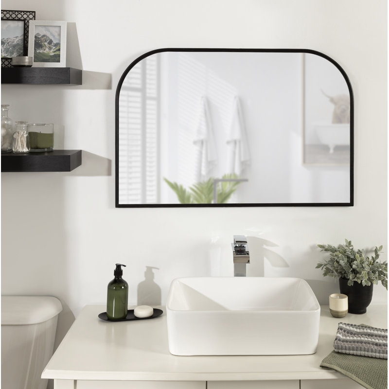 Miroir d'appoint Jodyne, Noir, 24 po x 36 po