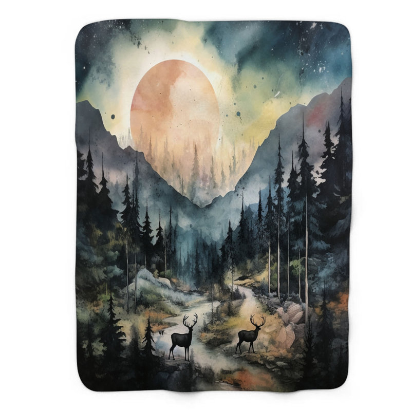 Dusk Heights - Couverture Sherpa 1 pièce de qualité supérieure 0065, L 50 po x L 60 po