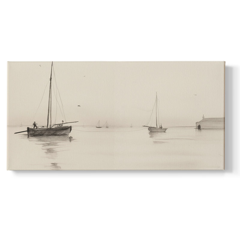 Série nautique-CCCCL XXV III - Toile tendue avec châssis - Prêt à être accroché, H 16 po x l 32 po