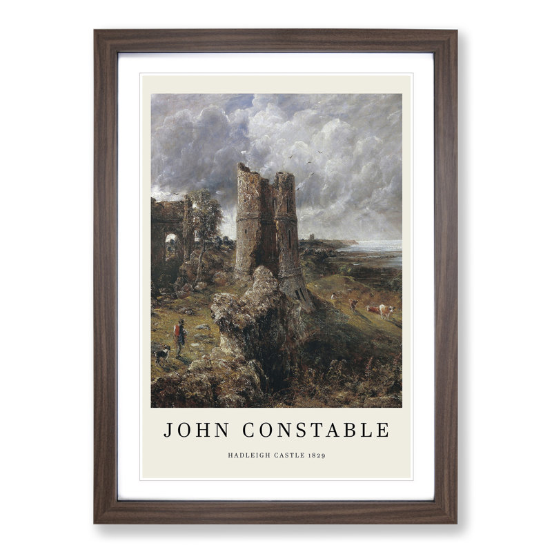 Hadleigh Castle by John Constable - Single Picture Frame Print, 48cm H x 36cm W x 2cm D, Walnut Framed
