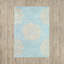 Tapis turquoise / jaune en laine / viscose touffeté à la main Steve-20238290