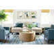Paint Chip Abstract Hand Wool Indigo/Denim/Beige Area Rug
