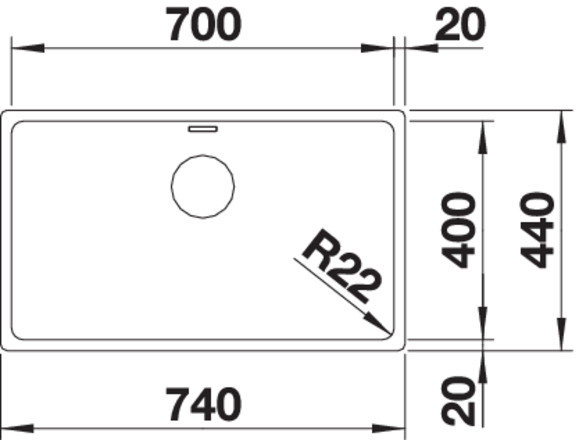 Andano Single Bowl Undermount Kitchen Sink