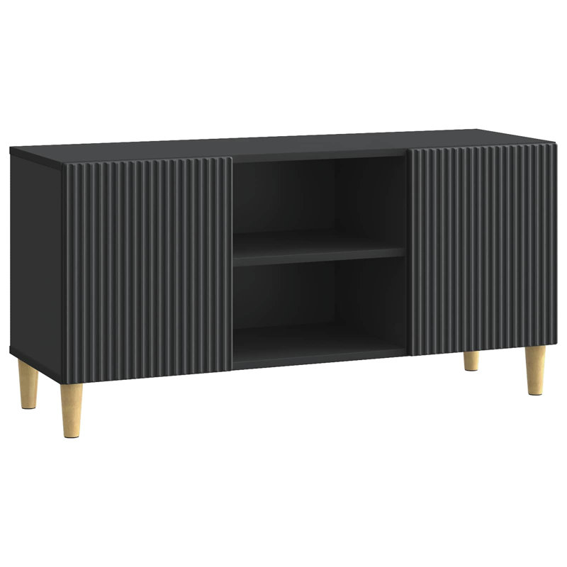 Unfinished TV Stand, 50cm H x 102cm L x 34.5cm W, Black