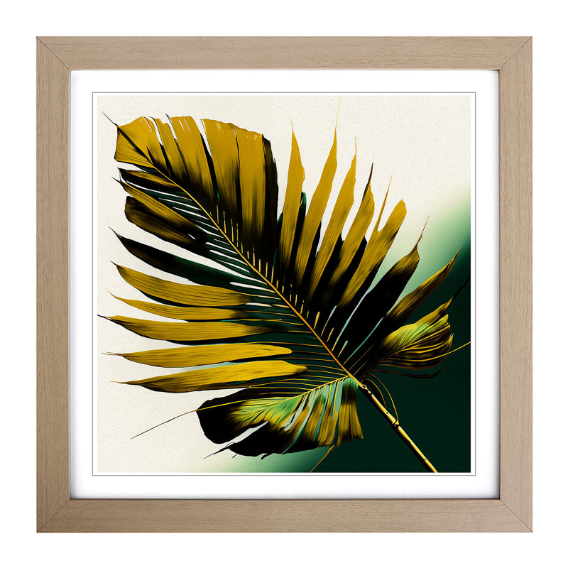 Palm LeafNo.1 - Framed Print, Oak