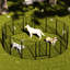 Enclos pour animaux de 40 po de hauteur robuste en métal 40 po, 16 panneaux avec barrière autobloquante, forme réglable, rouille, sans outils, réglage automatique de la gravité pour l'intérieur et l'extérieur