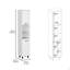 Kitchen Pantry H 79 ", deux tablettes de rangement ouvertes, trois tablettes internes, deux portes
