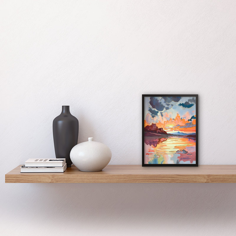 Dawn Break Atmospheric Clouds Over Mono Lake - Single Picture Frame Print