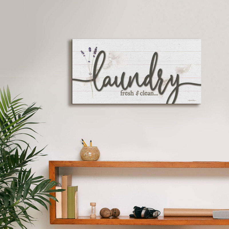  'Laundry Fresh & Clean' by Susie Boyer Canvas Wall Art, 24" x 12"