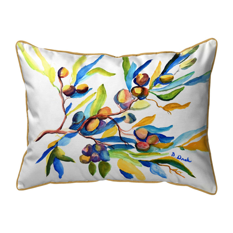 Olives Indoor/Outdoor Pillow, 16"H x 20"W