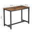 Emet Rectangular Wood Metal Outdoor Dining Table , 120cm cm W 60cm cm D