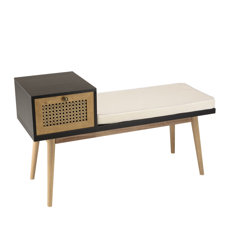 Pignataro Upholstered Bench with Drawers