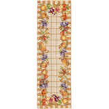 Tapis floral en laine crocheté à la main Marcil