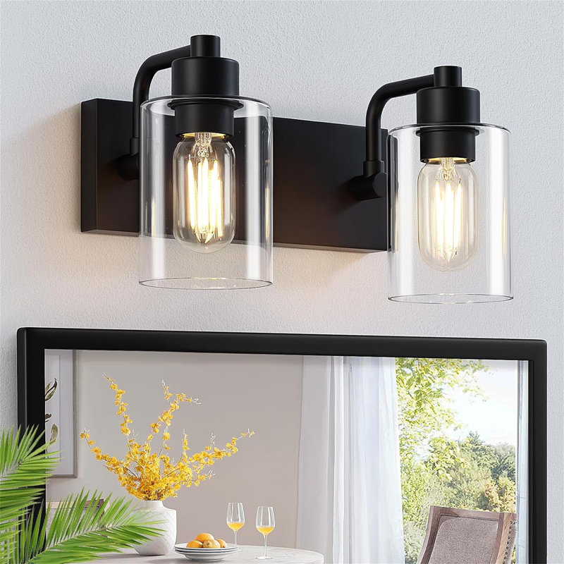 Dimmable Vanity Light, 2, Matte Black