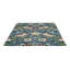 Wool Floral Area Rug in Blue-1842428992