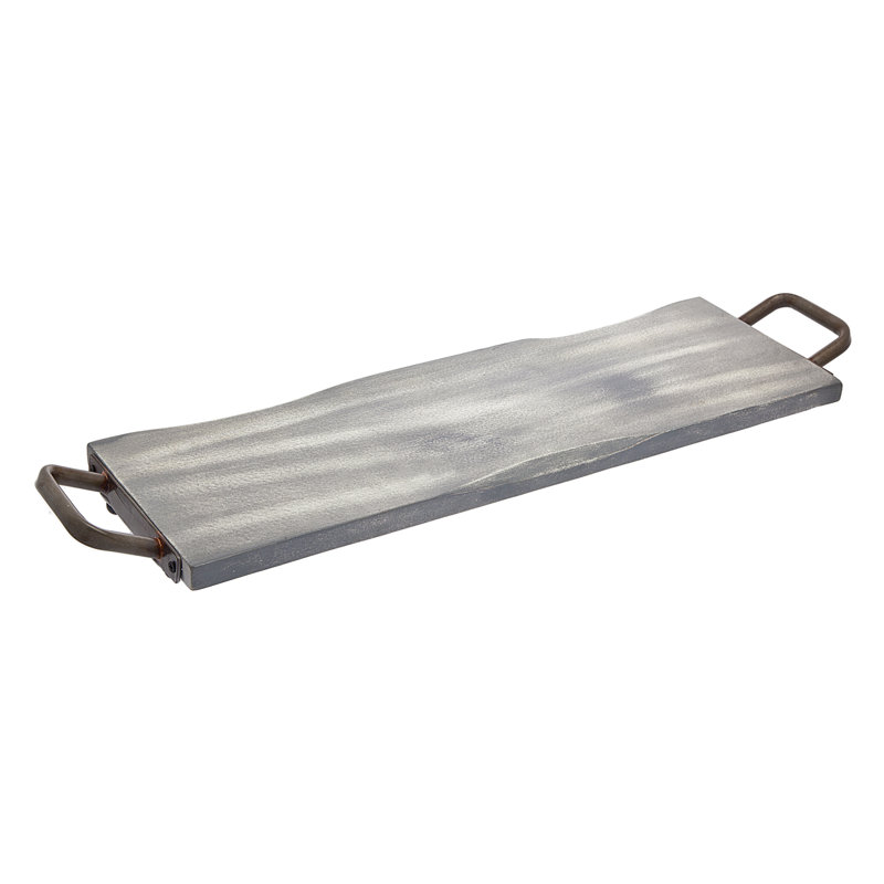 Long plateau de service Alina Ridgewood, H 2 po x l 26 po x P 7 po, Gris
