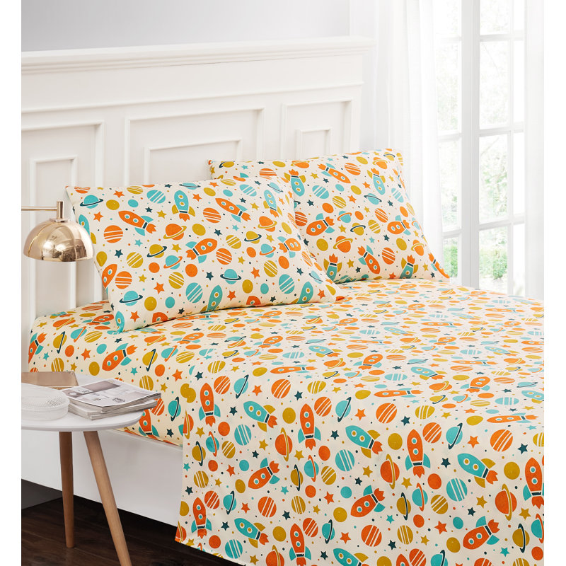 Ensemble de draps en microfibre Churubusco, Plein