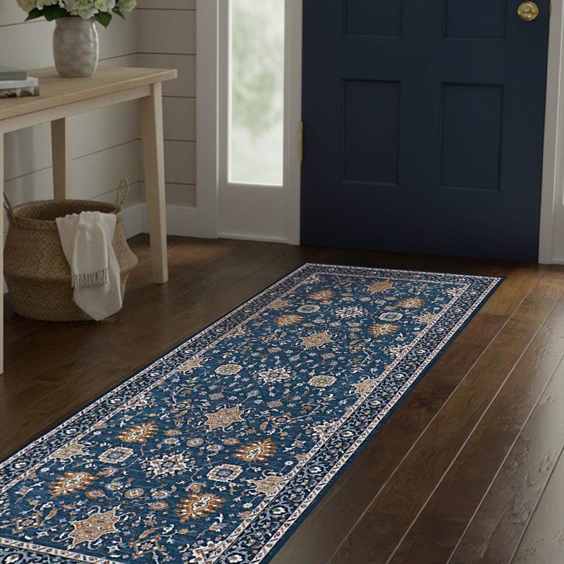 Laura Ashley - tapis de chenille 1 pièce Imagine, Bleu, Tapis de couloir 2 pi 2 po x 8 pi