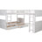 Space Twin Loft Bunk Bed With Two Drawers In White - Smart Bedroom Organization And Convenient Ideal For-484742211
