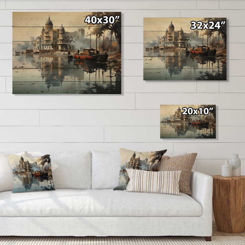 Leauna Cuba Havana Harbor II sur impression sur bois, H 30 po x l 40 po x P 0,78 po