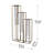 15” Gold Metal Accent Vase with Three Glass Beakers, Transitional Floral Display Stand for Tabletop, Console, Sideboard, or Centerpiece