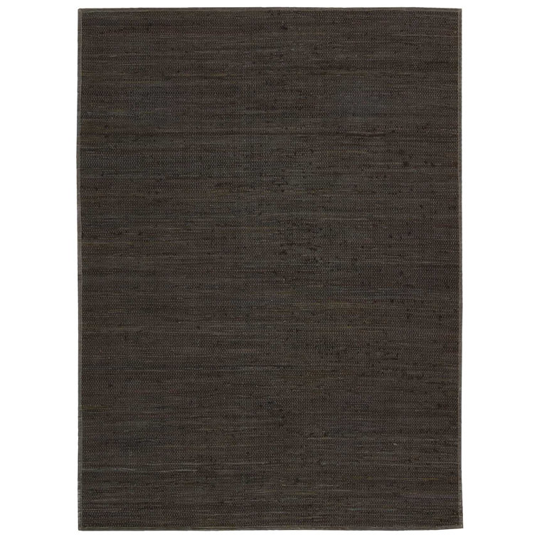 Tapis espresso en laine crocheté à la main Calline