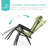  Folding Zero Gravity Recliner Patio Lounge Chair W/ Canopy Shade, Headrest, Tray - Dusty Green-1935343963