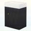 Meuble-lavabo de salle de bain avec lavabo, tablettes de rangement pratiques-1806918675