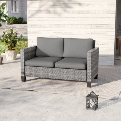 Patio Loveseat Sofa Outdoor Wicker Couch
