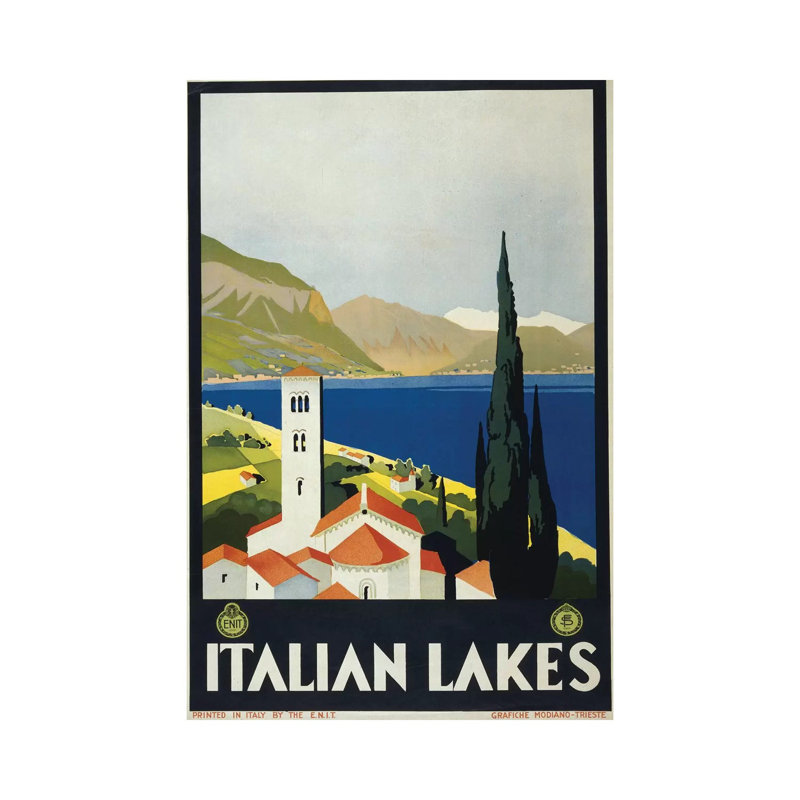 Italian Lakes by PI Collection - Wrapped Canvas Panoramic Print, 20.32 cm H x 30.48 cm W