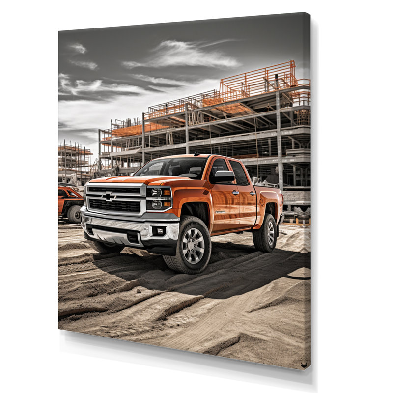 «Tybrook Pickup Truck Construction Chronicles II», reproduction, H 20 po x l 12 po x P 1 po, Toile tendue