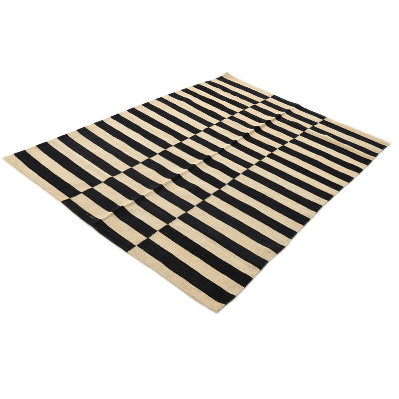 Tapis noir et blanc Noor